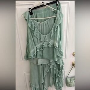 Free people 2 piece set float top and skirt